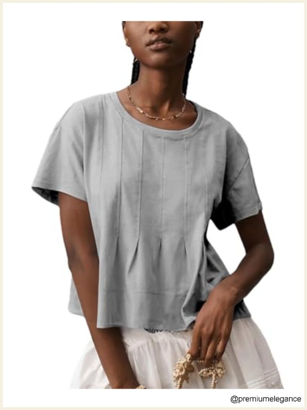 Peplum Babydoll Top Women's Summer Casual Short Sleeve Blouse